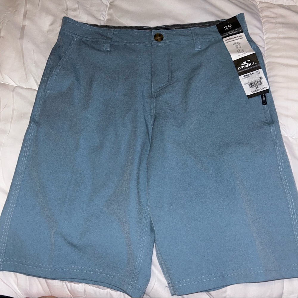 Quiksilver Youth Hybrid Reverse Light Check 18” Inseam Shorts Size 29 NWT